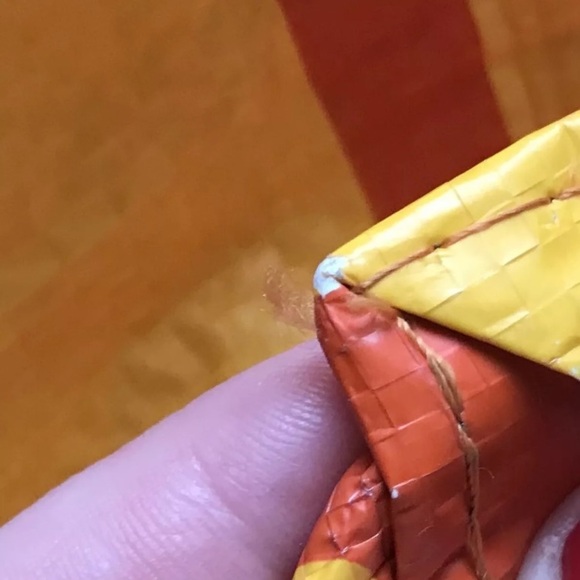 Trader Joes Orange Chicken Reusable Shopping Bag Lady Riding Hen USED READ Rare - Picture 7 of 8